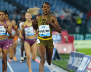 Faith Kipyegon reigns supreme with a 3:53.89 in the women’s 1500m in Rome