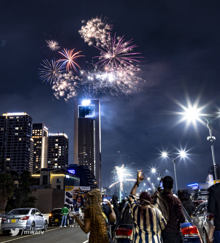 Spectacular Fireworks from Nairobi GTC Office Tower