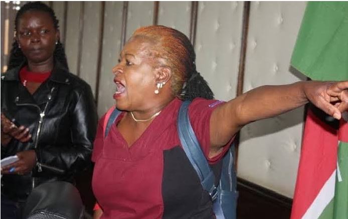 Lobbies group demand release of woman who stormed Health CS presser